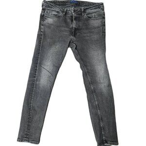 ZARA MAN 1975 BLACK SKINNY JEANS MID-RISE 32X32 THICK DENIM GREAT CONDITION.